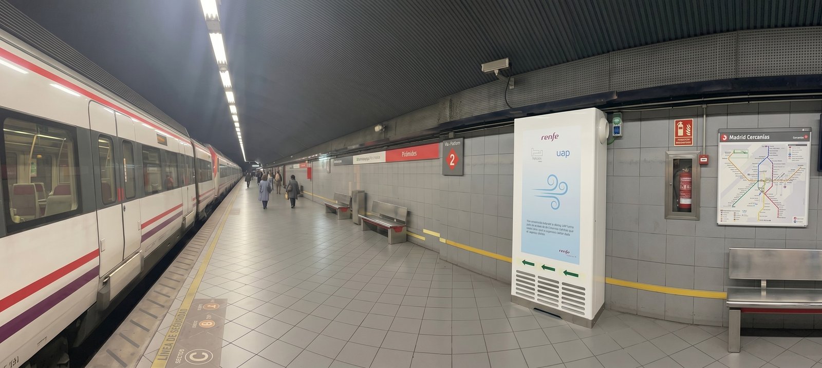 Sistema purificación aire UAP en estación subterránea de ferrocarril