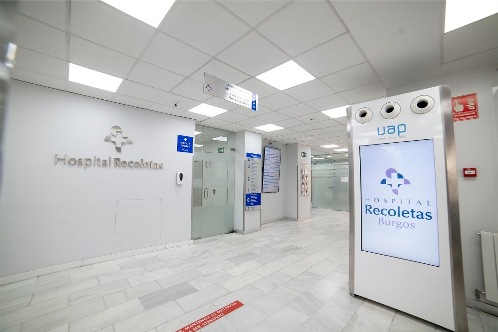 Purificador de aire UAP en hospital y entorno sanitario
