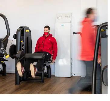 Purificador de aire UAP certificado en instalación Technogym fitness